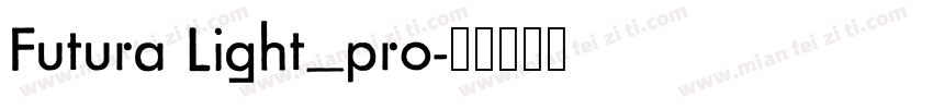 Futura Light_pro字体转换